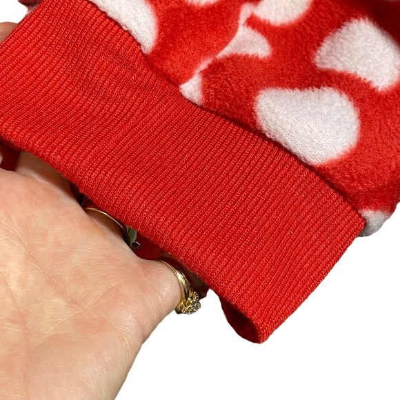 #Follow me Christmas one piece zip up pajamas santa hood candy canes women's XXL - Picture 7 of 13